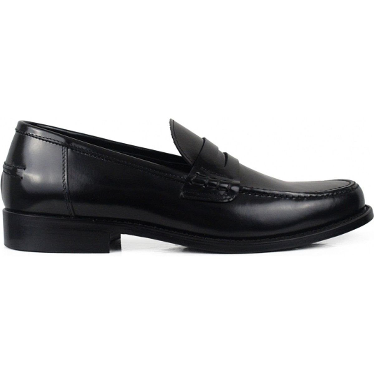 Schwarze Penny Loafers aus Leder für Herren
