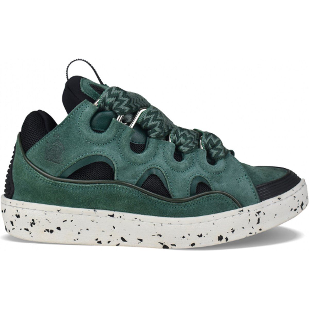 Grüne Wildleder Curb Low-Top Sneakers