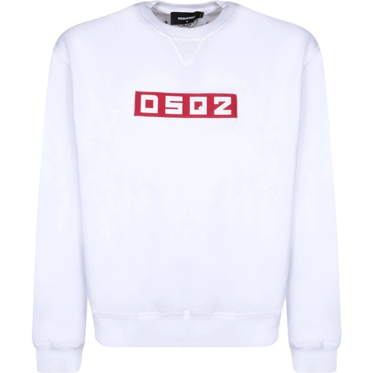Weißes Sweatshirt mit Grafiklogo und Rundhalsausschnitt