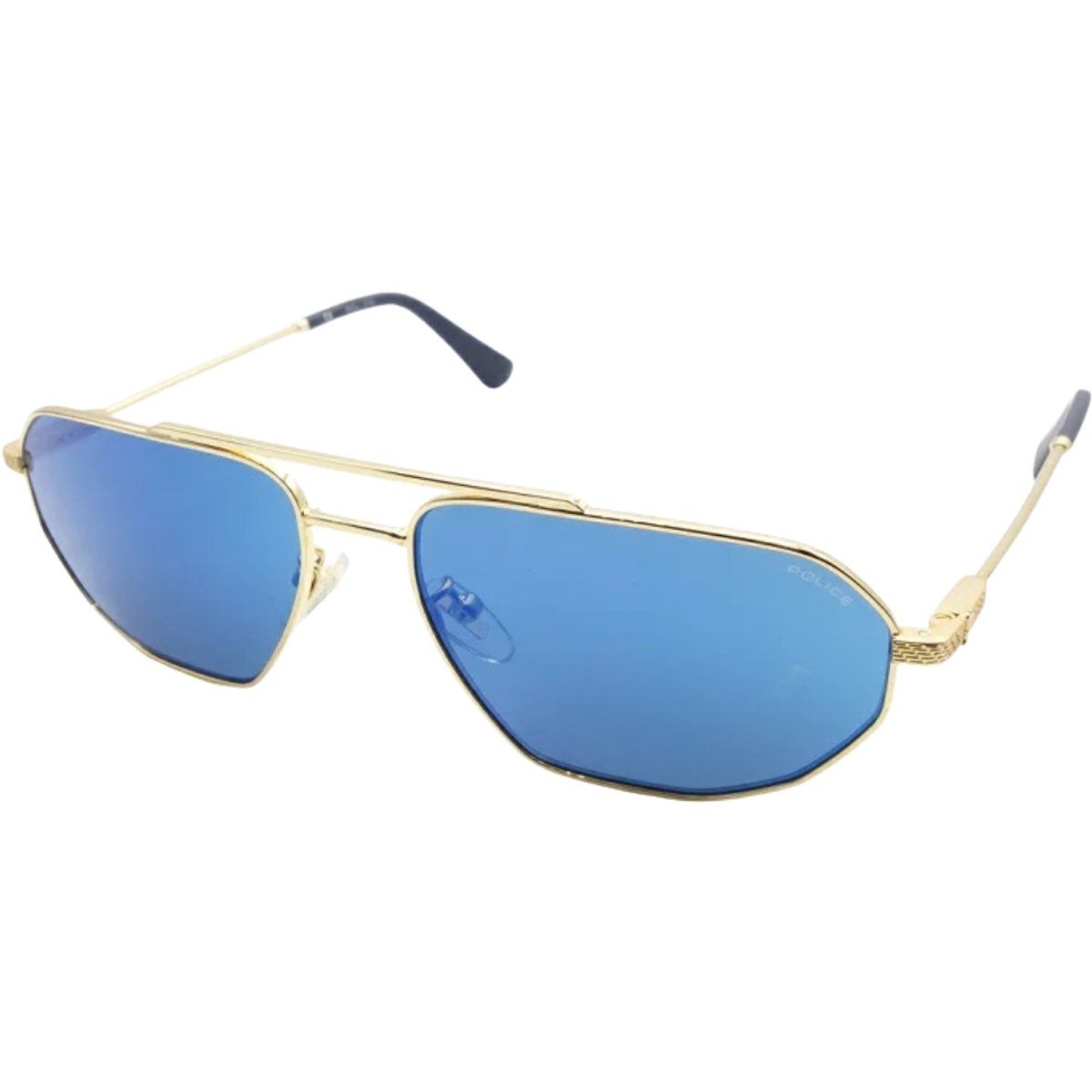 Aviator Sonnenbrille mit blauen Spiegelgläsern