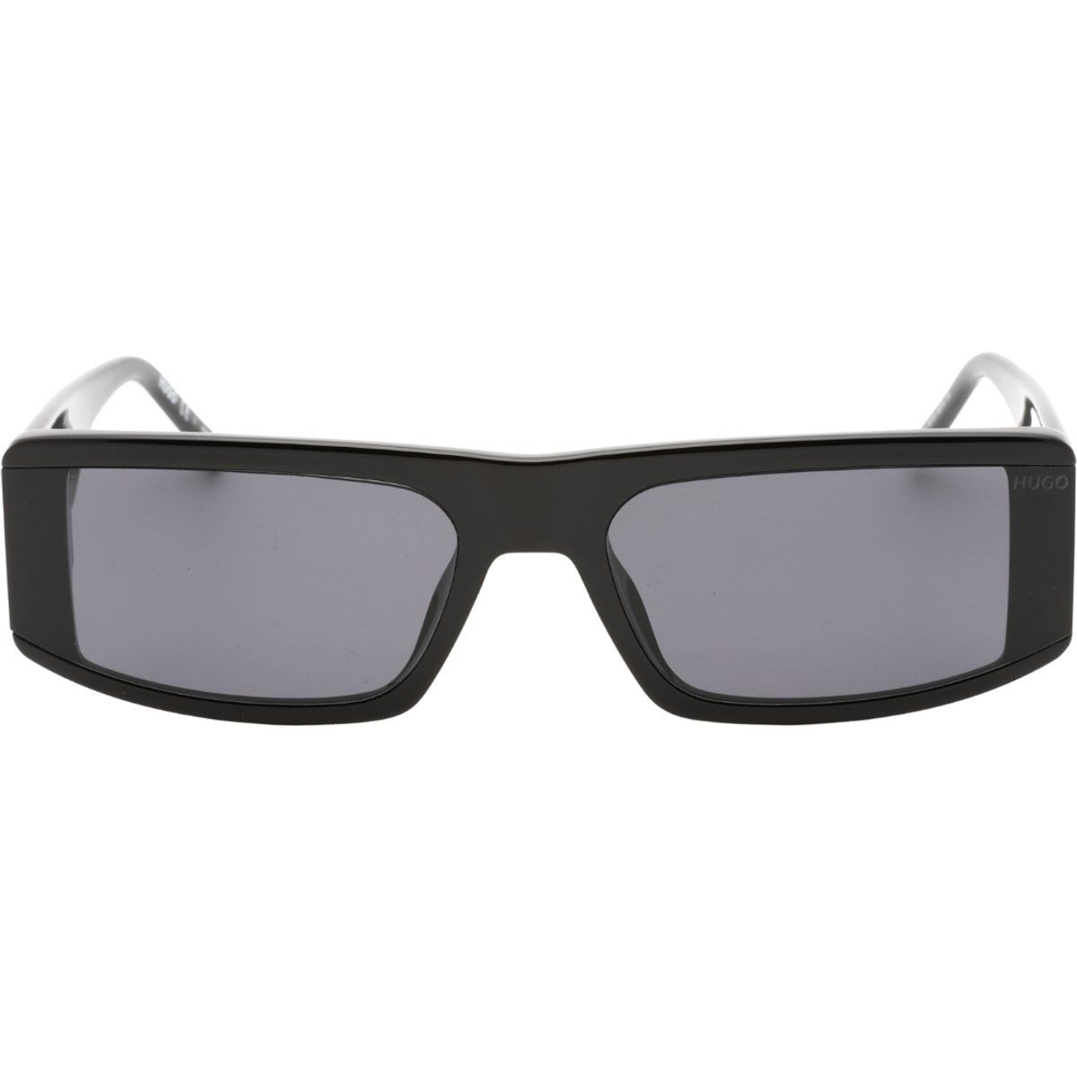 Rechteckige Sonnenbrille mit grauen Gläsern