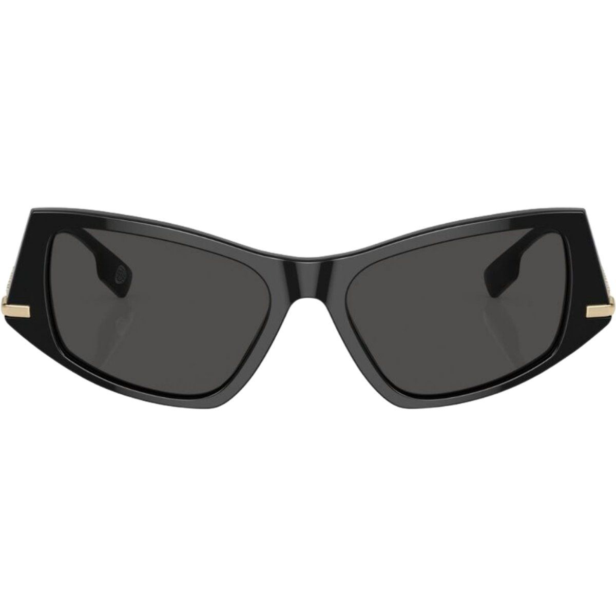 Sonnenbrille mit eckigem Rahmen und dunklen Gläsern