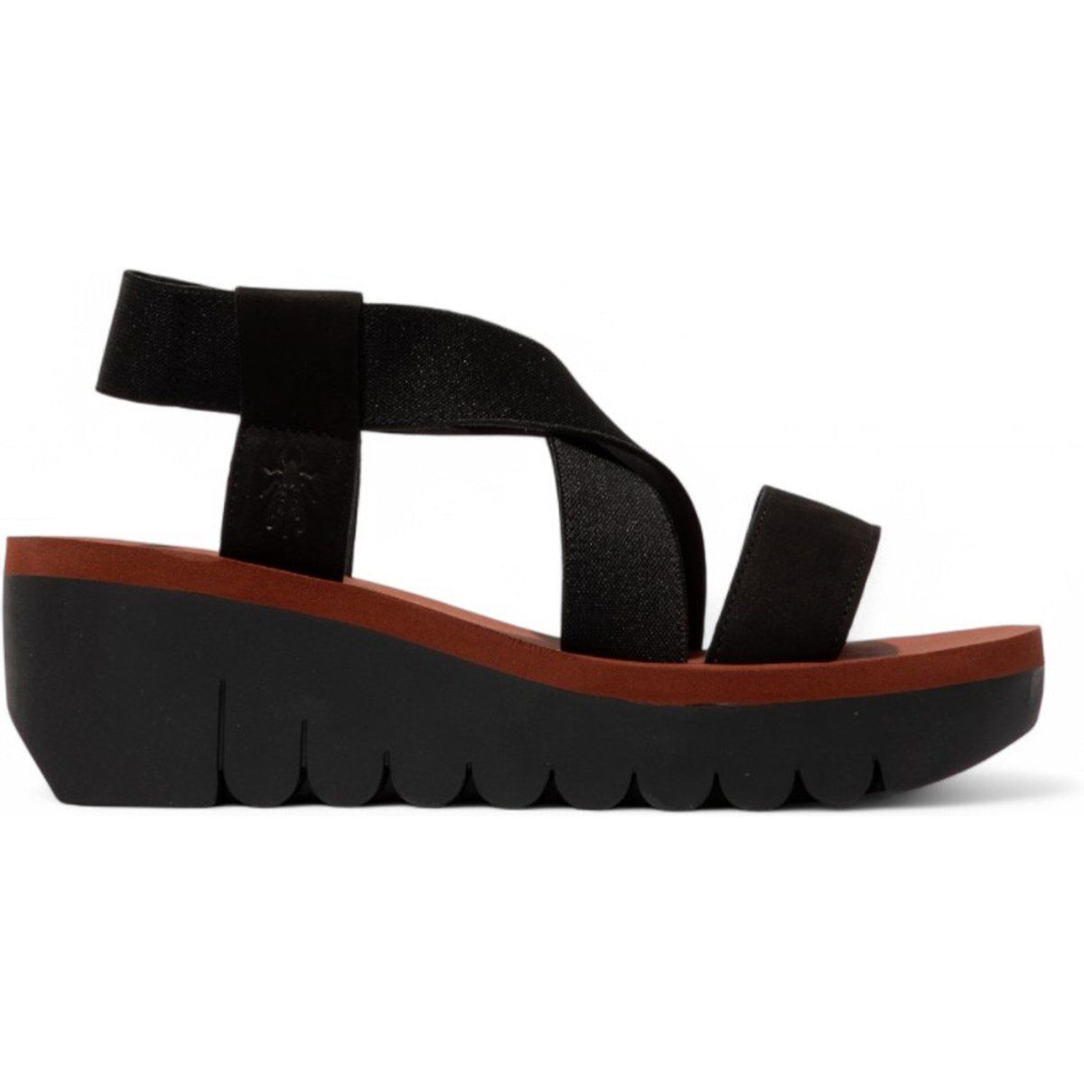 Plateausandalen mit elastischen Riemen