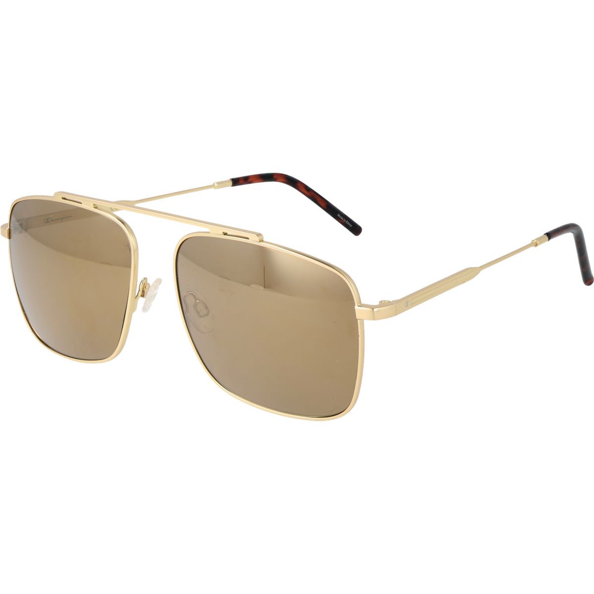 Goldene Pilotenbrille mit Augenbrauensteg