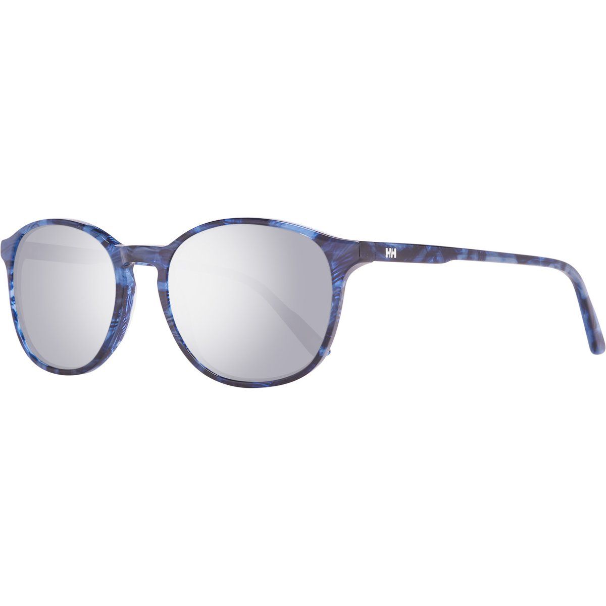 Sonnenbrille mit runden Gläsern und silbernen Spiegelgläsern