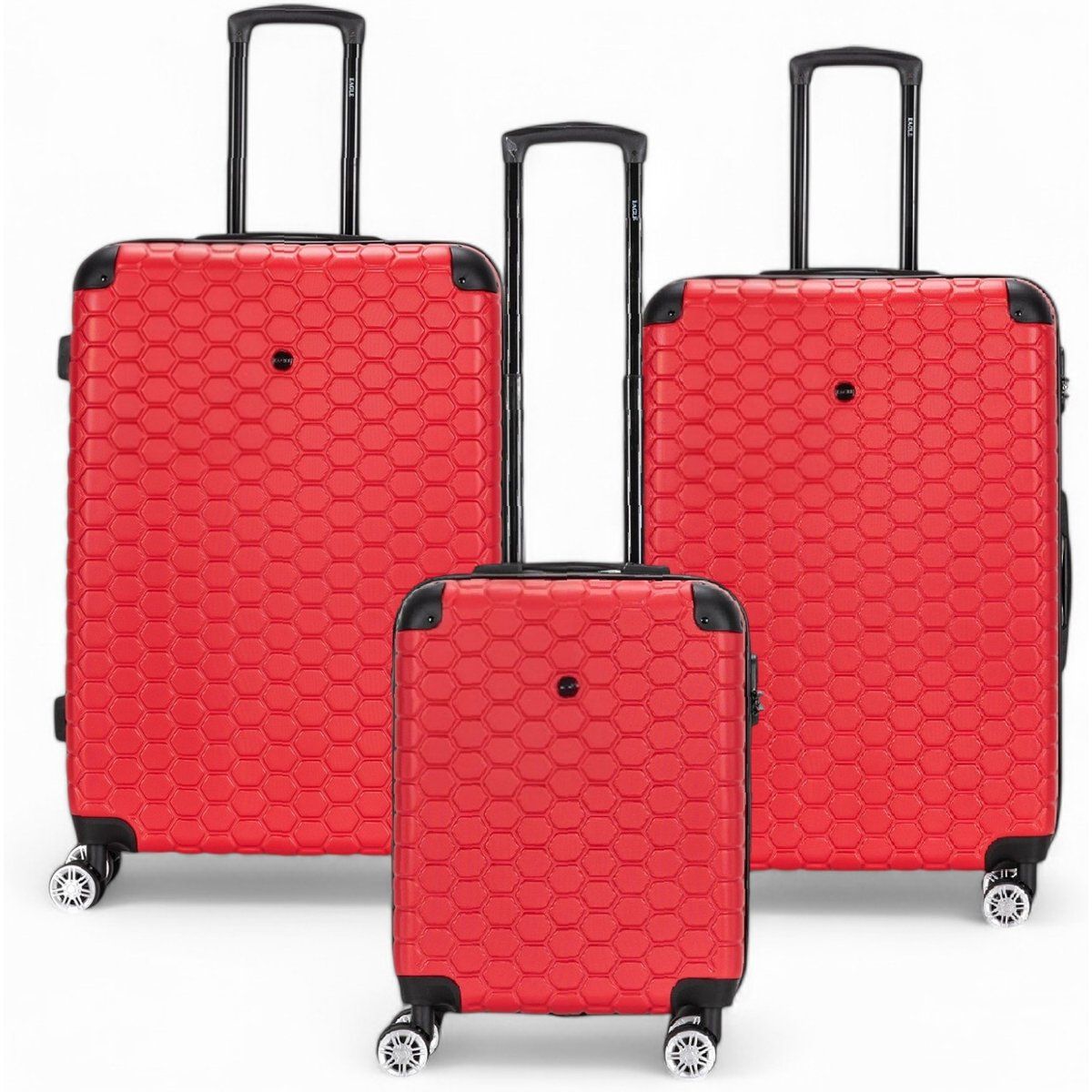 Rotes Hartschalen-Rollgepäck-Set