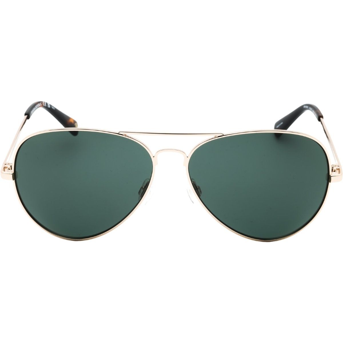 Klassische Aviator Sonnenbrille mit grünen Gläsern