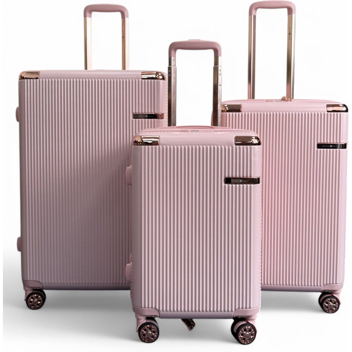 Roségoldenes Hartschalen-Gepäckset