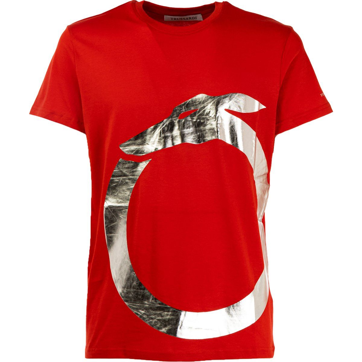 Rotes Kurzarmshirt mit Grafikprint
