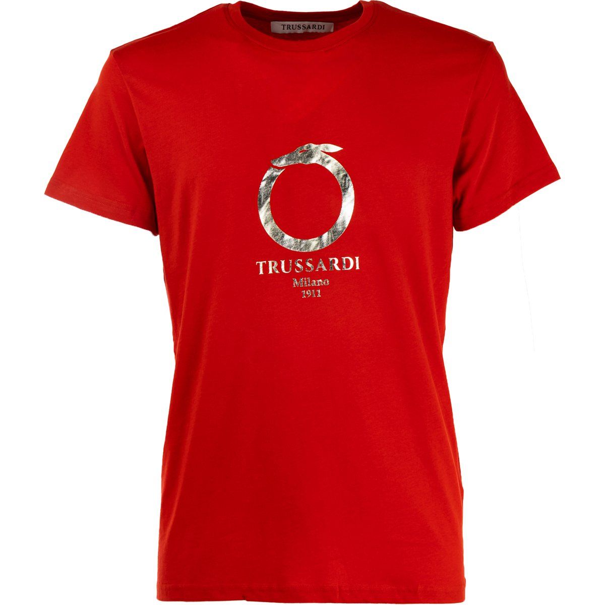Klassisches Kurzarm-T-Shirt mit Logo-Print