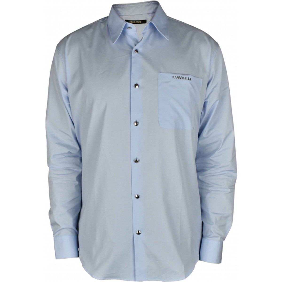Herren Hellblaues Langarmhemd