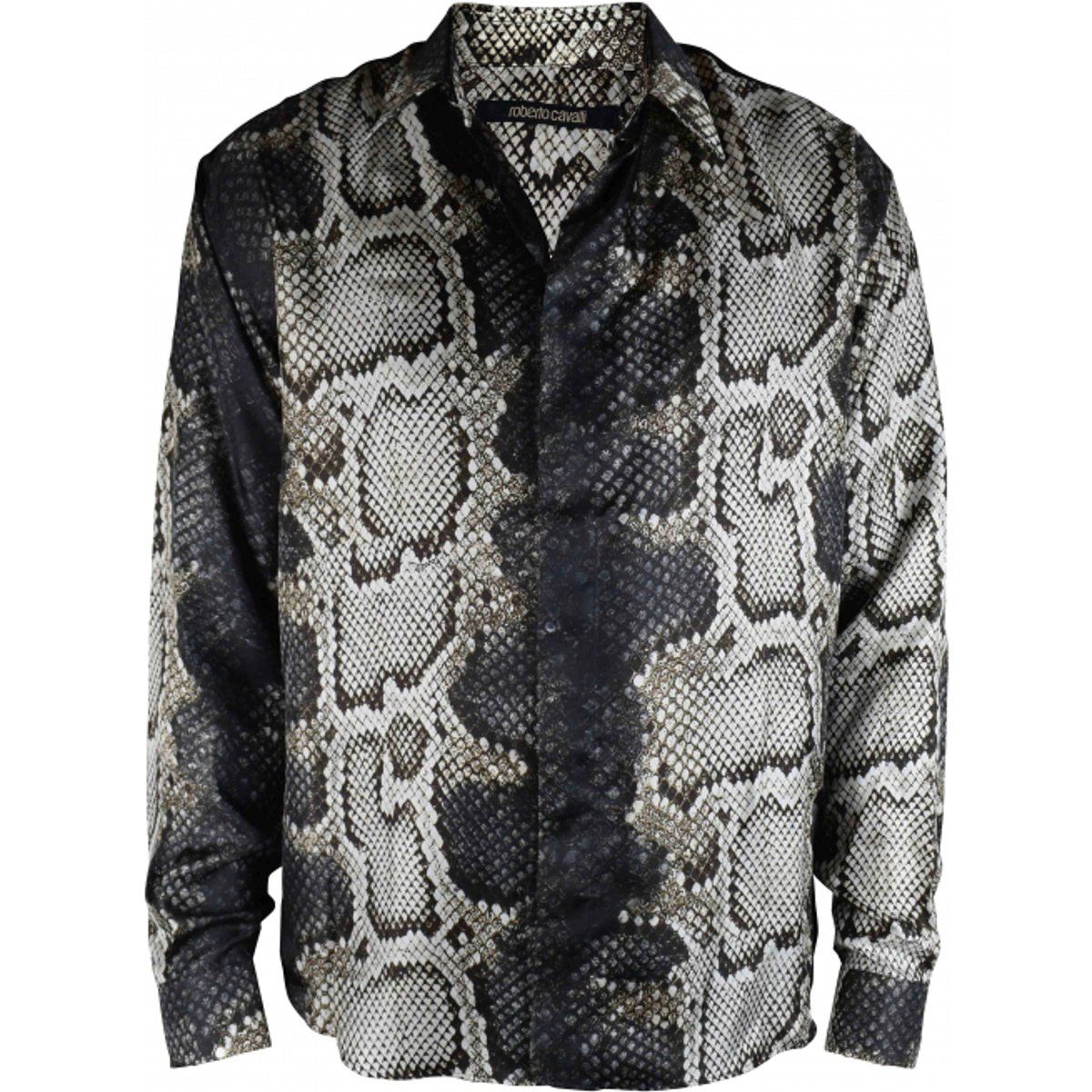 Seidenhemd mit Python-Print