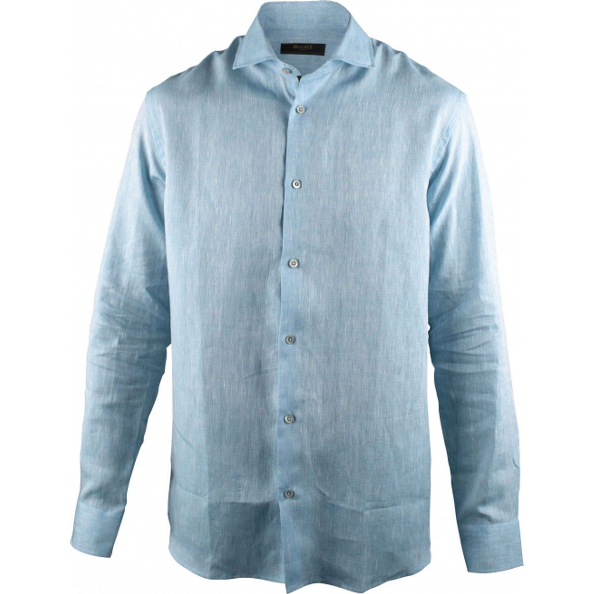 Hellblaues Slim Fit Leinenhemd