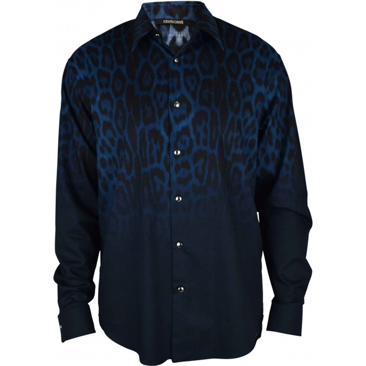 Blaues Hemd mit Jaguar-Print