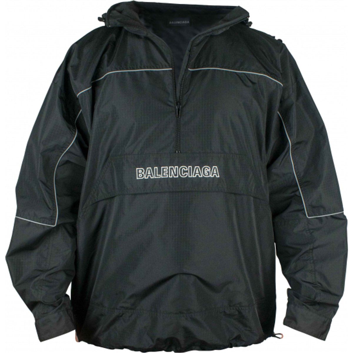 Schwarze wasserabweisende Anorak-Jacke