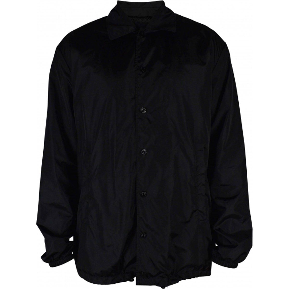 Schwarze, leichte Jacke mit Druckknopfleiste