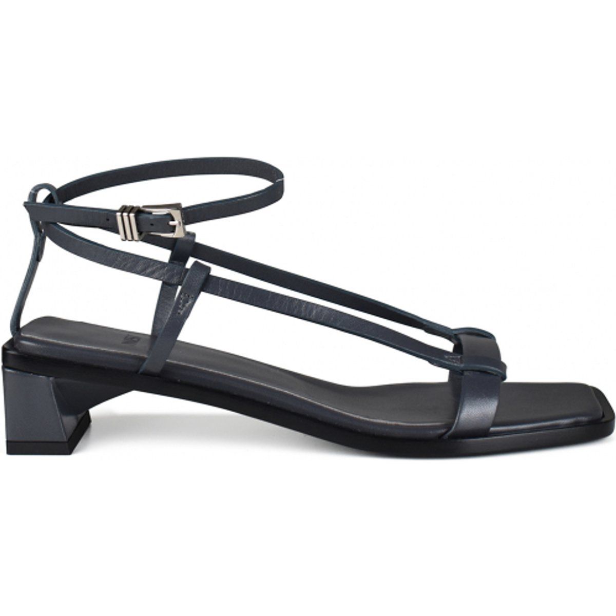 Minimalistische Riemchensandalen mit Blockabsatz
