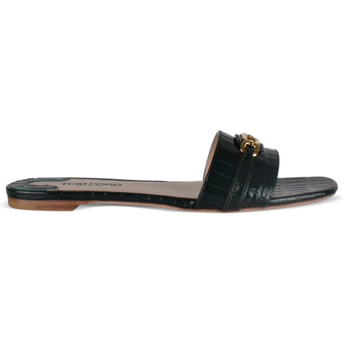 Elegante Sandalen aus Krokodil-geprägtem Leder