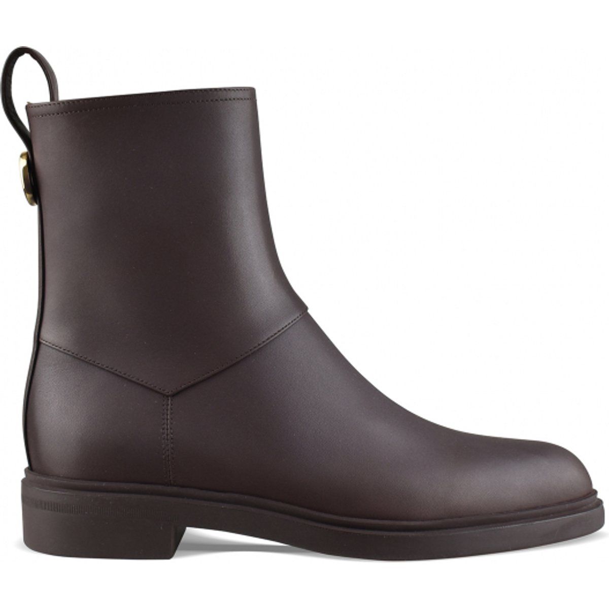 Klassische Leder-Stiefelette mit Zuglasche