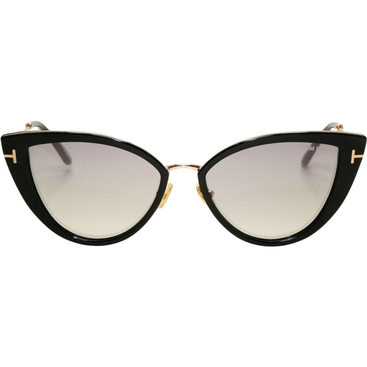 Elegante Cat-Eye Sonnenbrille mit goldenen Akzenten