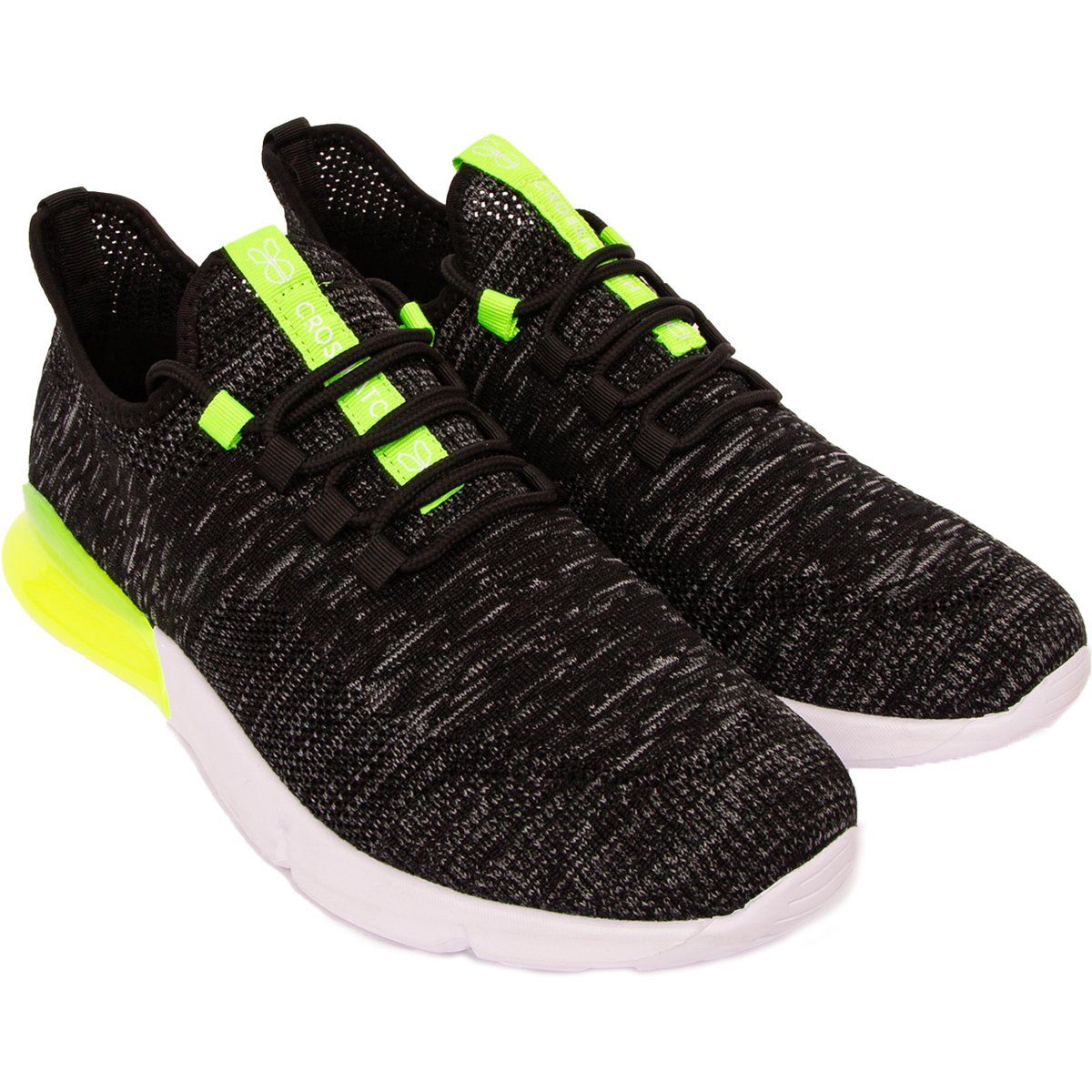 Herren Strick Sneaker Schwarz & Grün