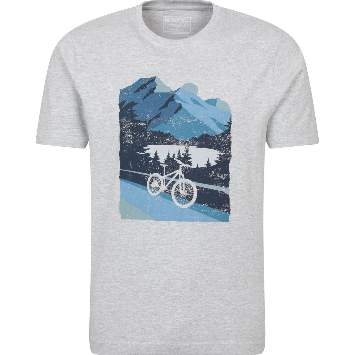 Herren T-Shirt mit Mountainbike-Motiv
