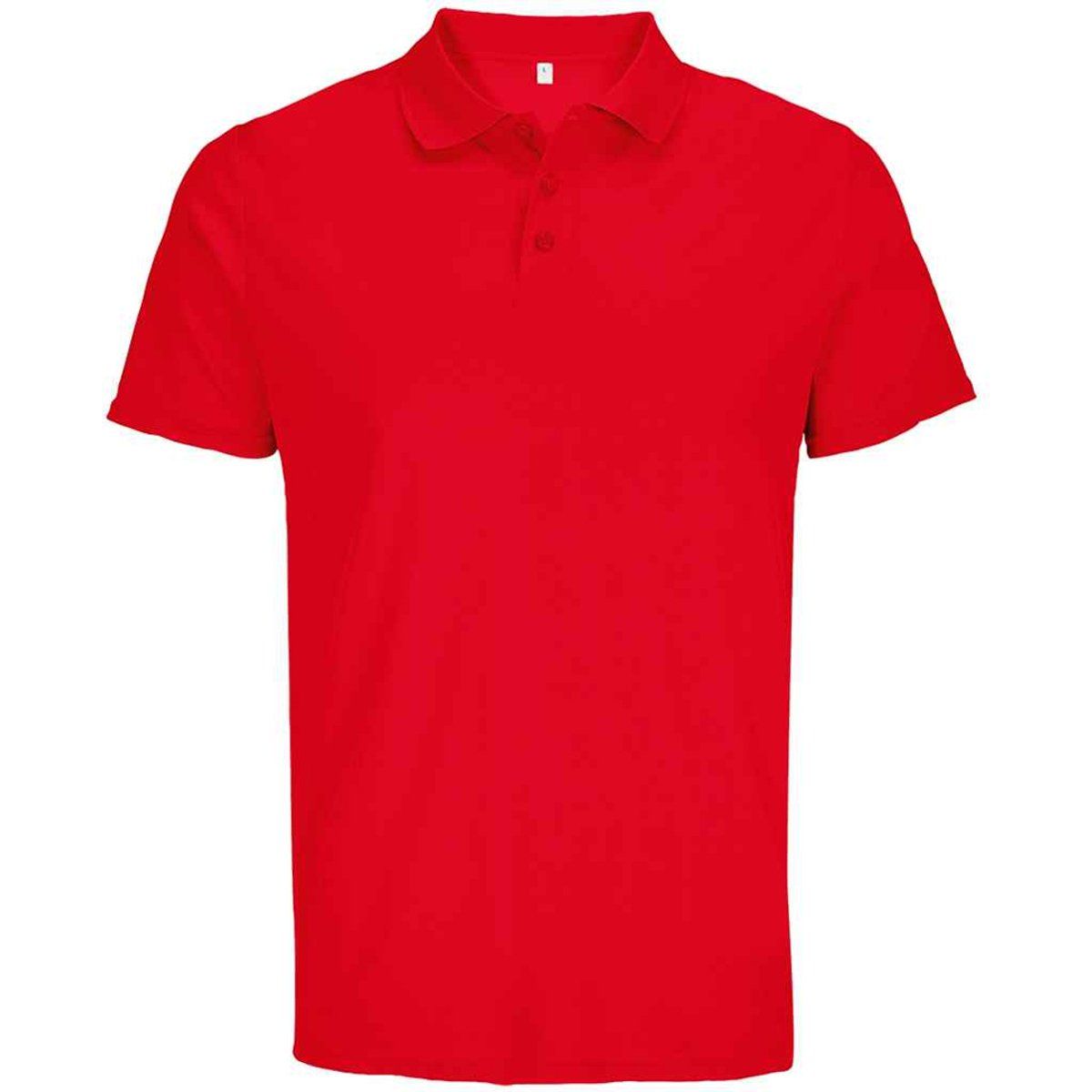 Unisex Klassisches rotes Piqué-Poloshirt