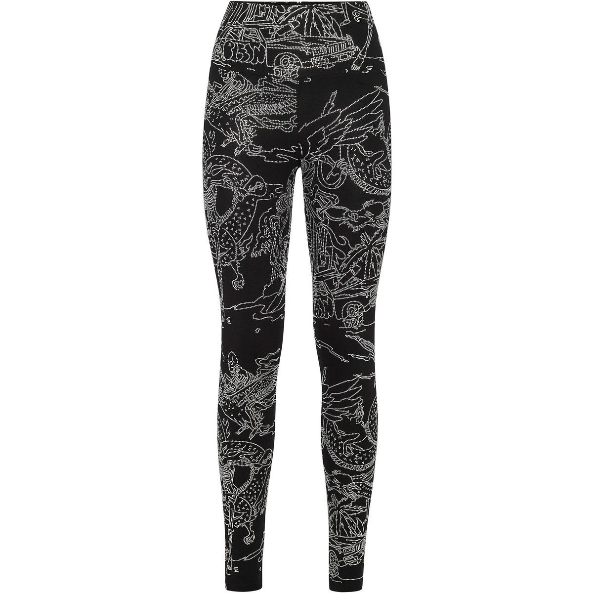 Leggings mit Tattoo-Print und hoher Taille
