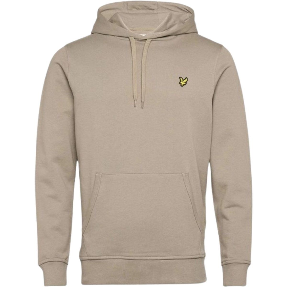Klassischer beiger Baumwoll-Logo-Hoodie