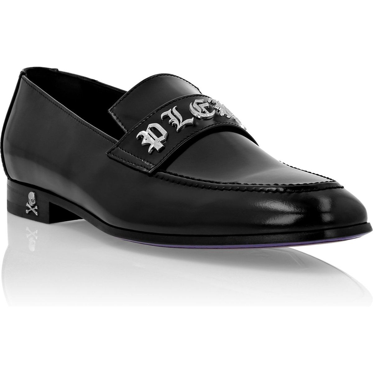 Gothic Plein Leder Loafer Mokassins