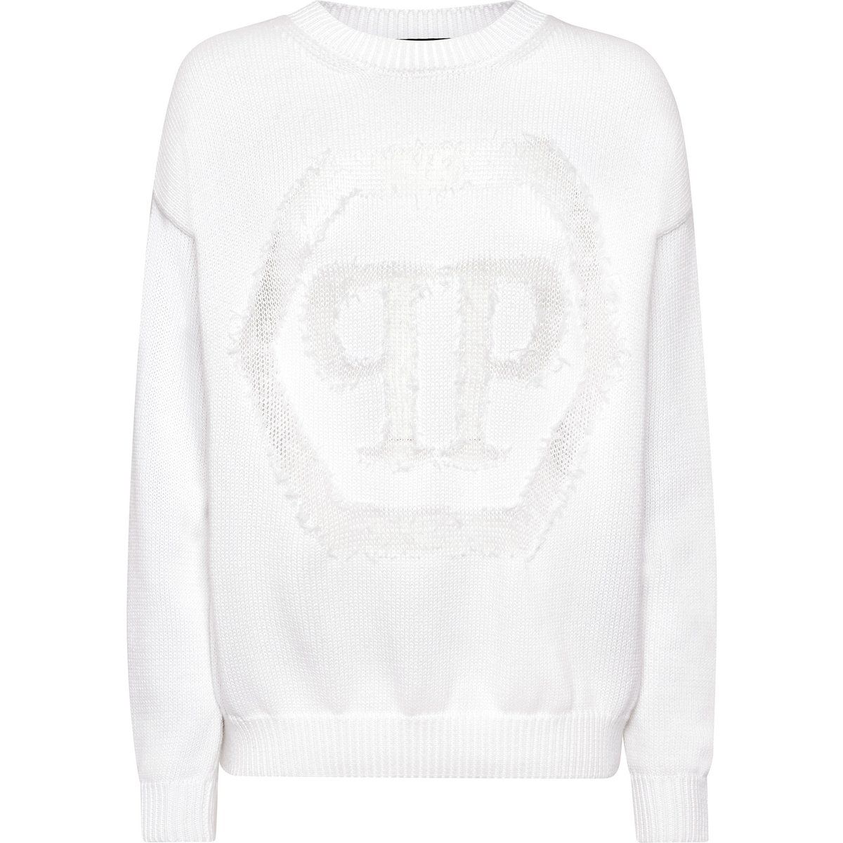 Baumwollpullover mit Logo im Relaxed Fit