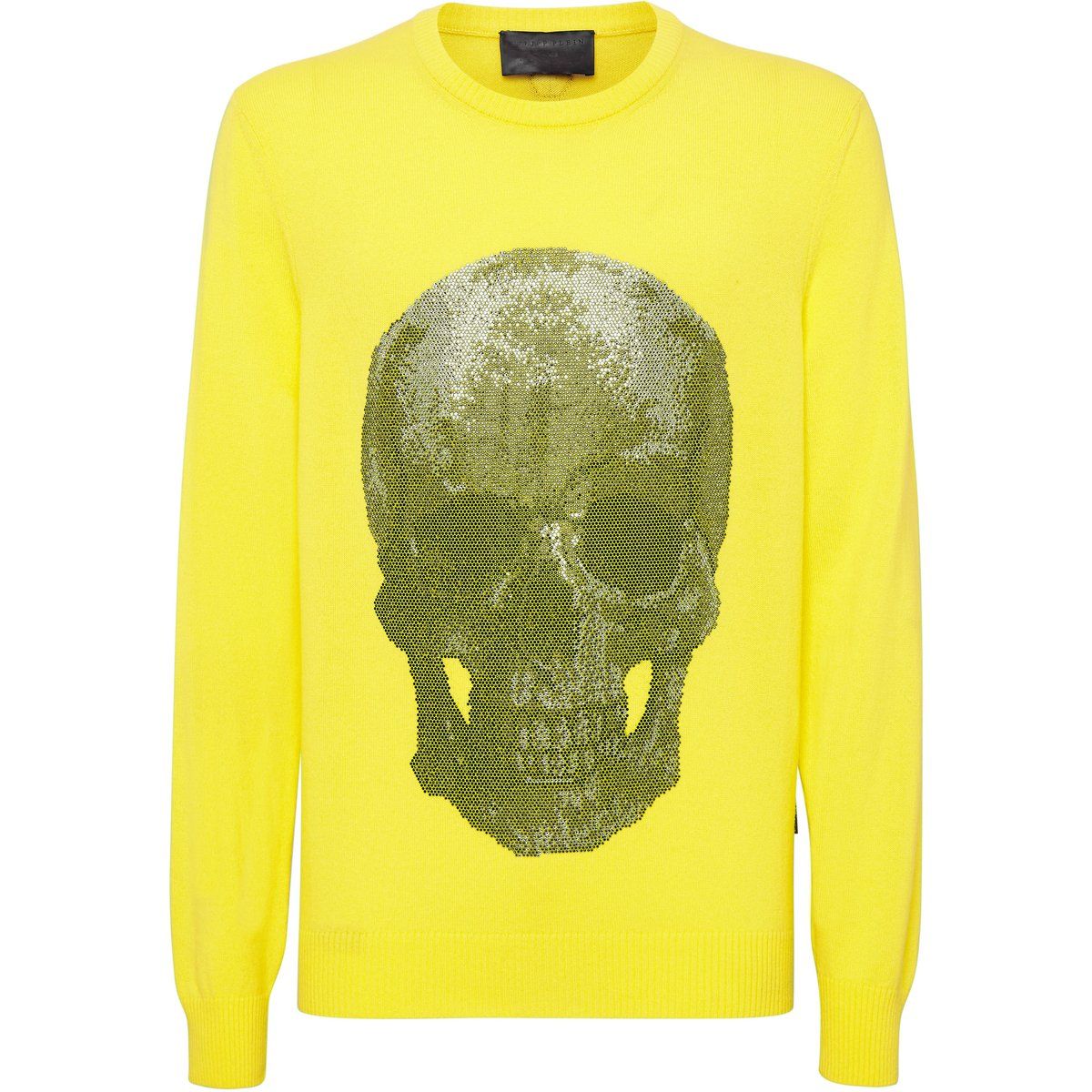 Kaschmirpullover mit Totenkopf-Grafik