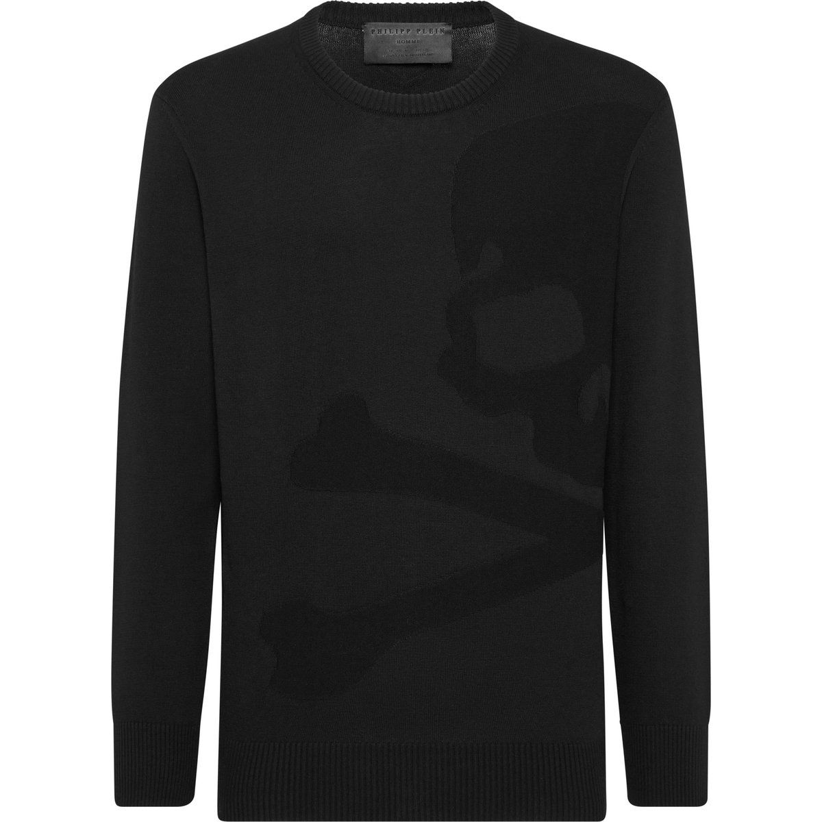 Jacquard Strickpullover mit Totenkopfmuster