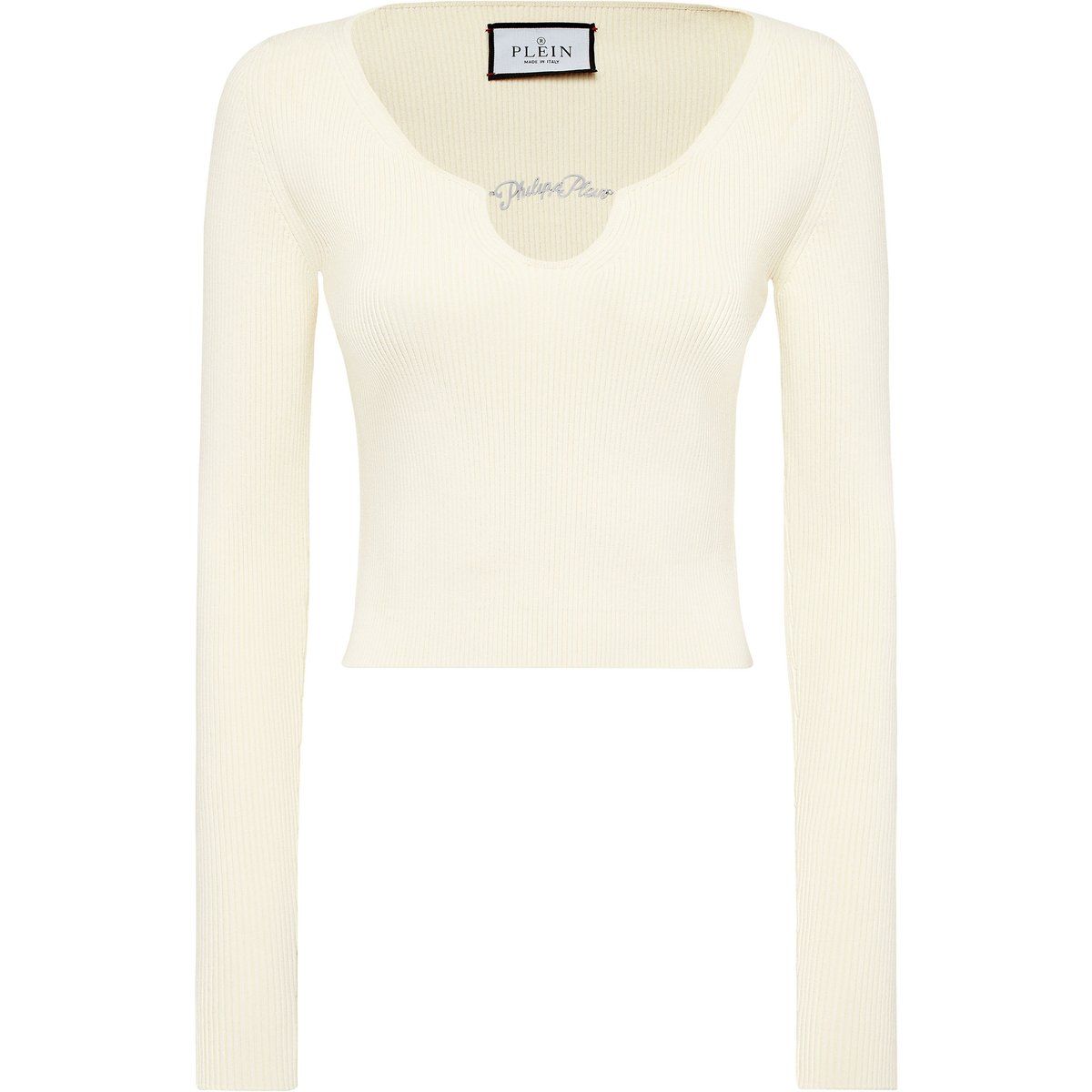 Geripptes Langarm-Top