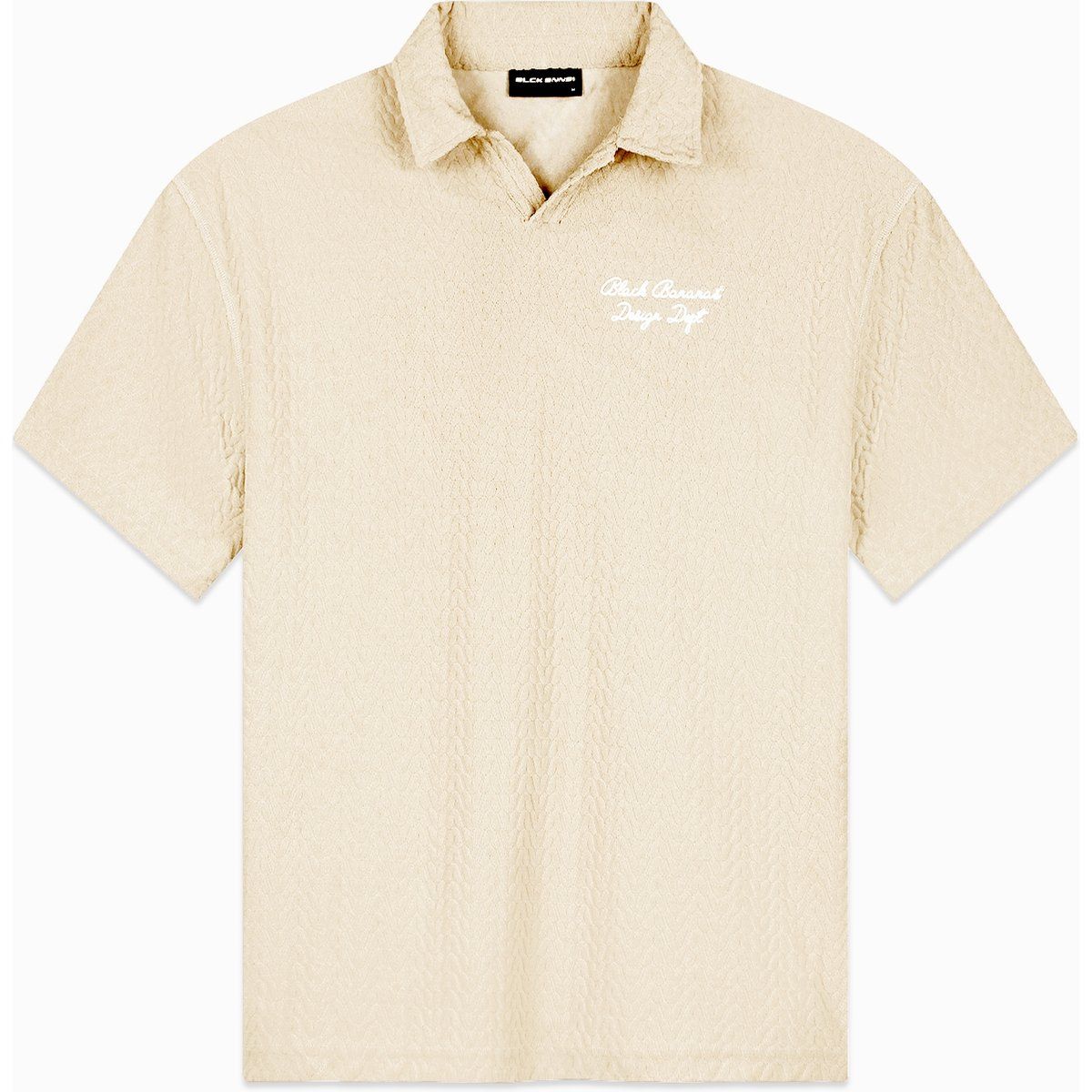 Strukturiertes Frottee Lounge Poloshirt