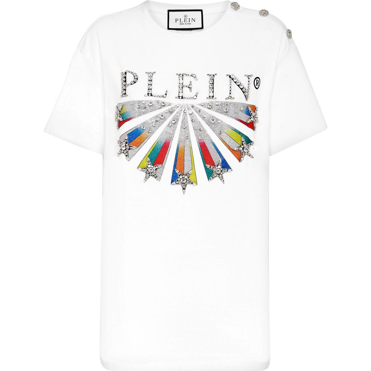 T-Shirt mit Schmuckstein-Grafikprint