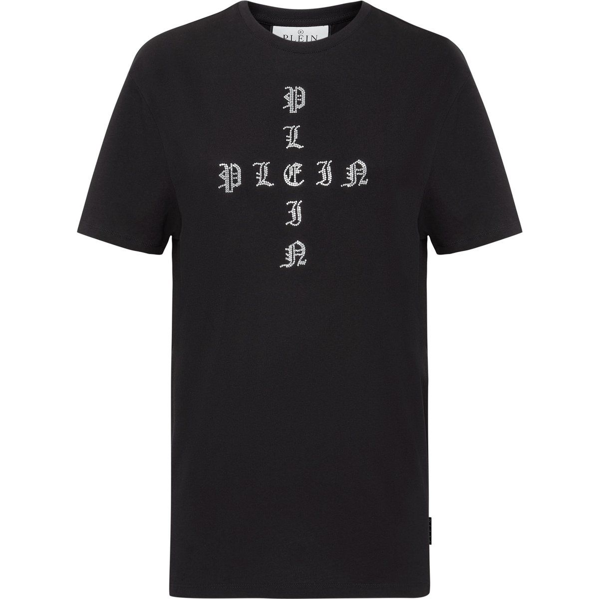 Gothic Plein T-Shirt mit Strasssteinen