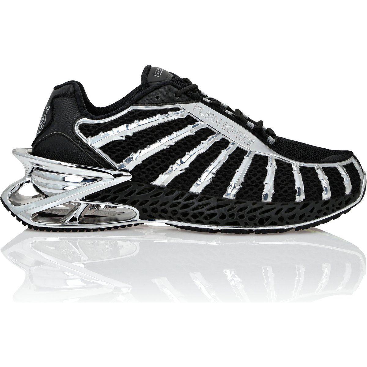 Technische Lauf-Sneakers mit Metallic-Akzenten