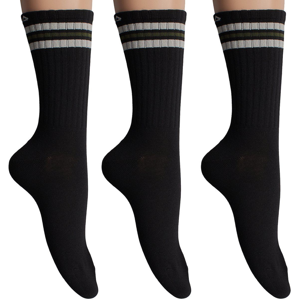 Retro Streifen Socken 3er-Pack