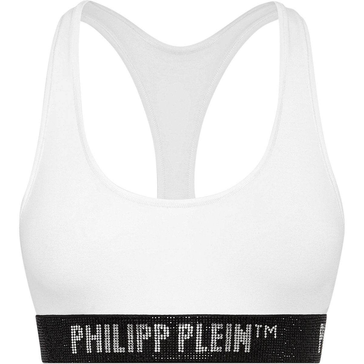 Sport-BH aus Stretch-Jersey mit Strass-Logo