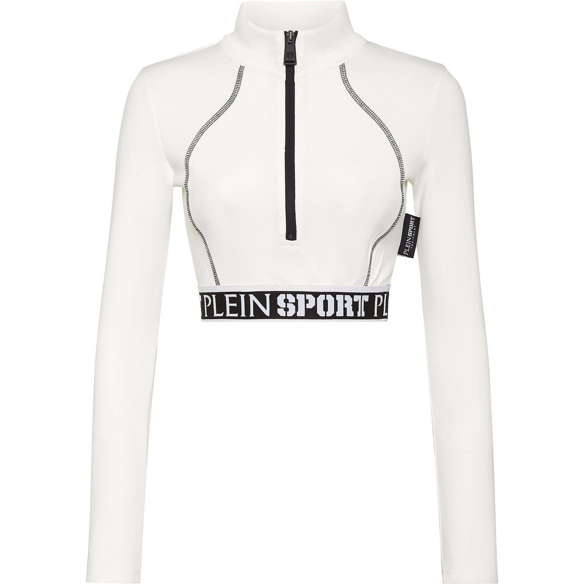 Sportliches Langarm-Crop-Top