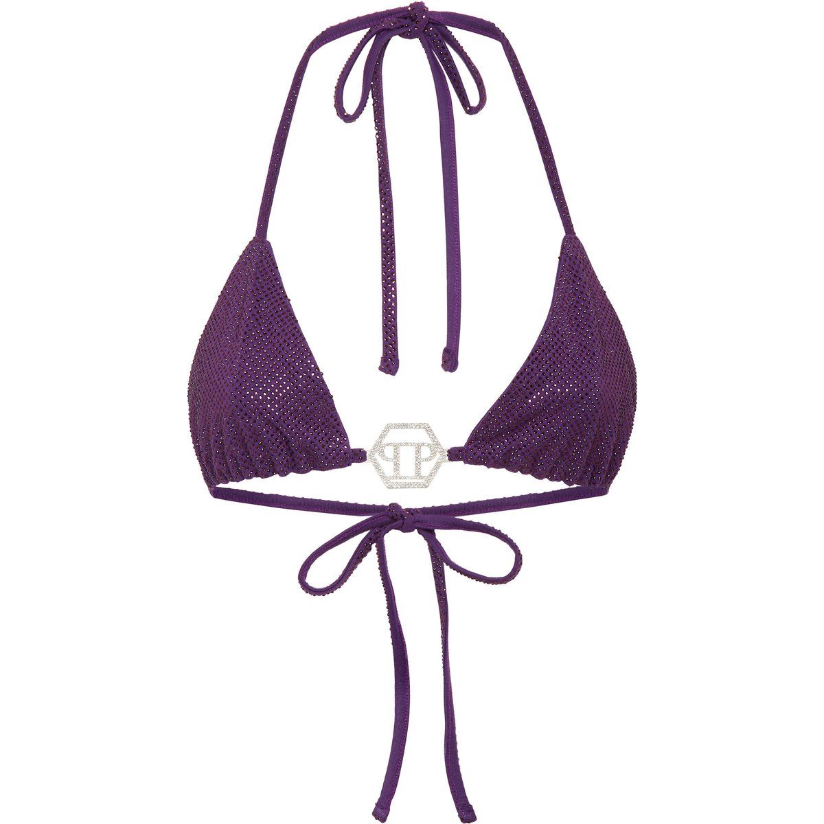 Glamouröses Triangel-Bikinioberteil mit Strass