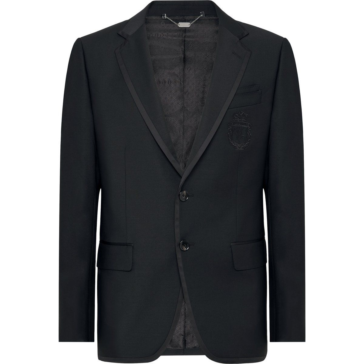 Klassischer Wollblazer mit zwei Knöpfen