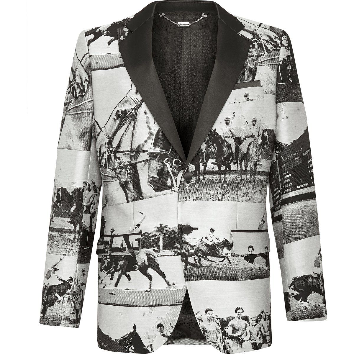 Abendsakko mit Reitsport-Jacquard-Muster