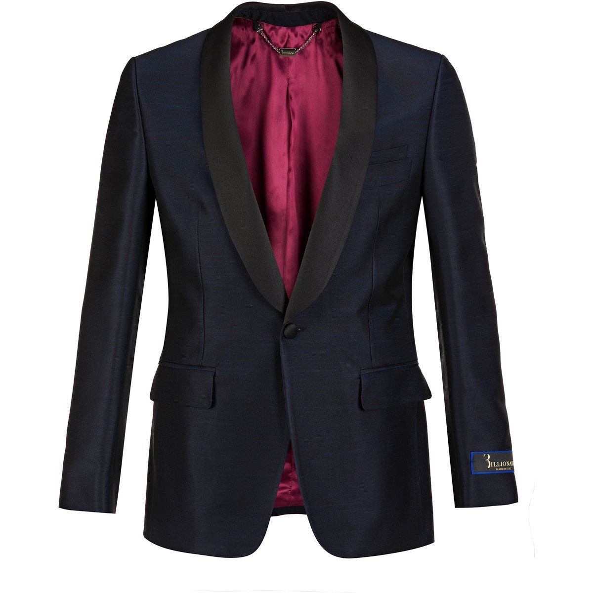 Herren-Blazer mit Schalkragen und Einknopfverschluss