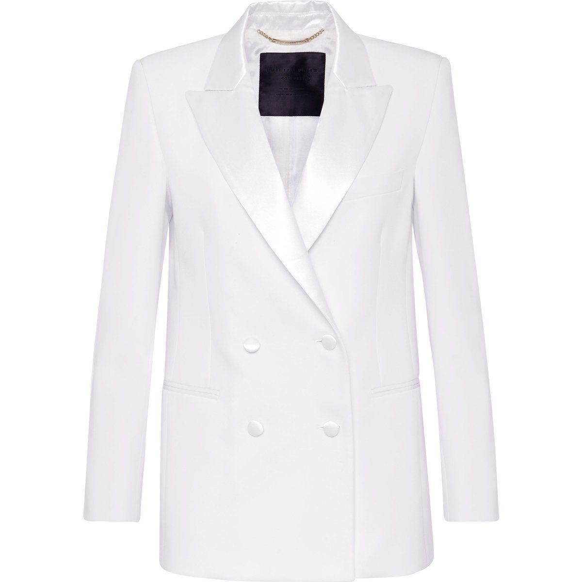 Zweireihiger Blazer mit Satin-Revers