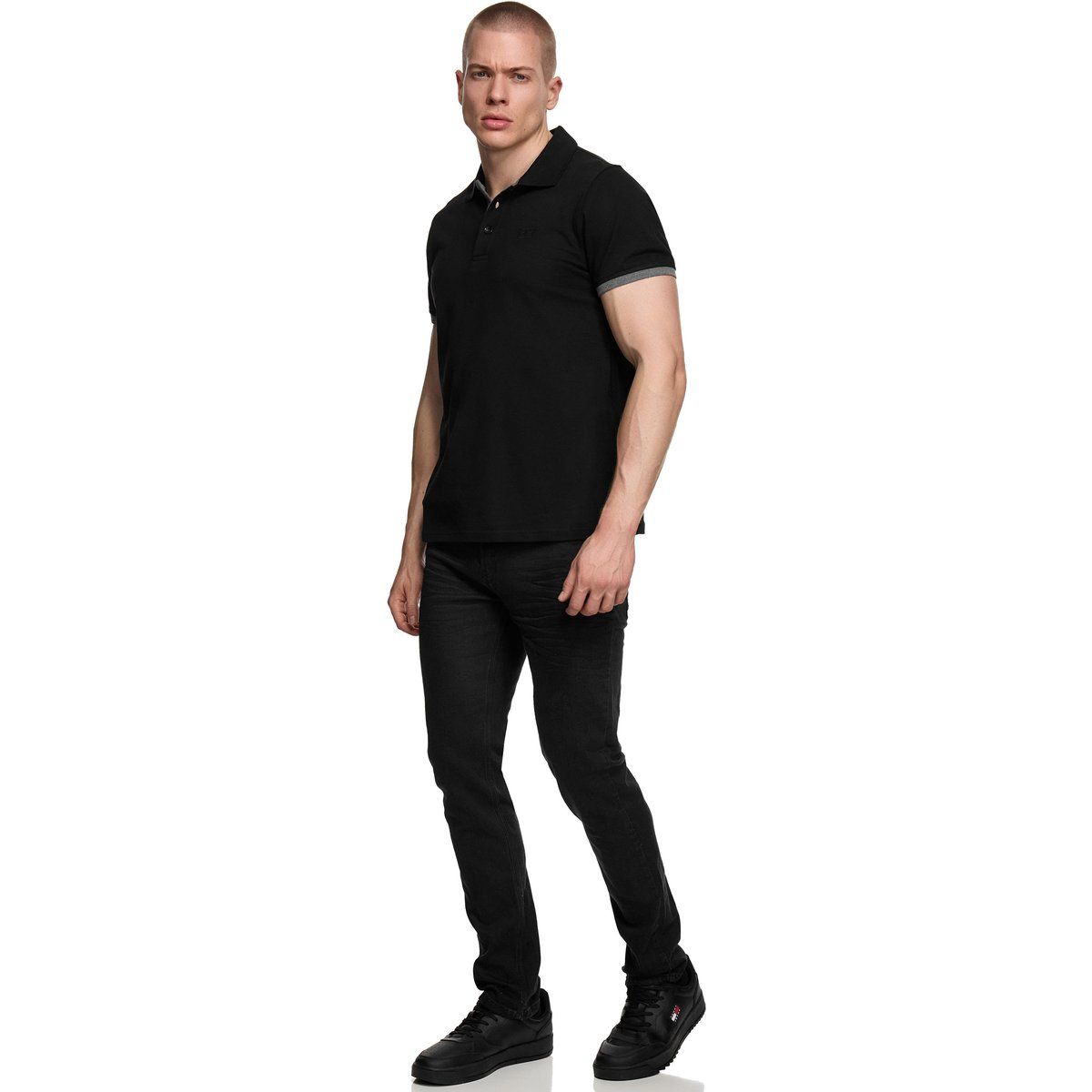 Polohemd mit Kontrast Regular Fit
