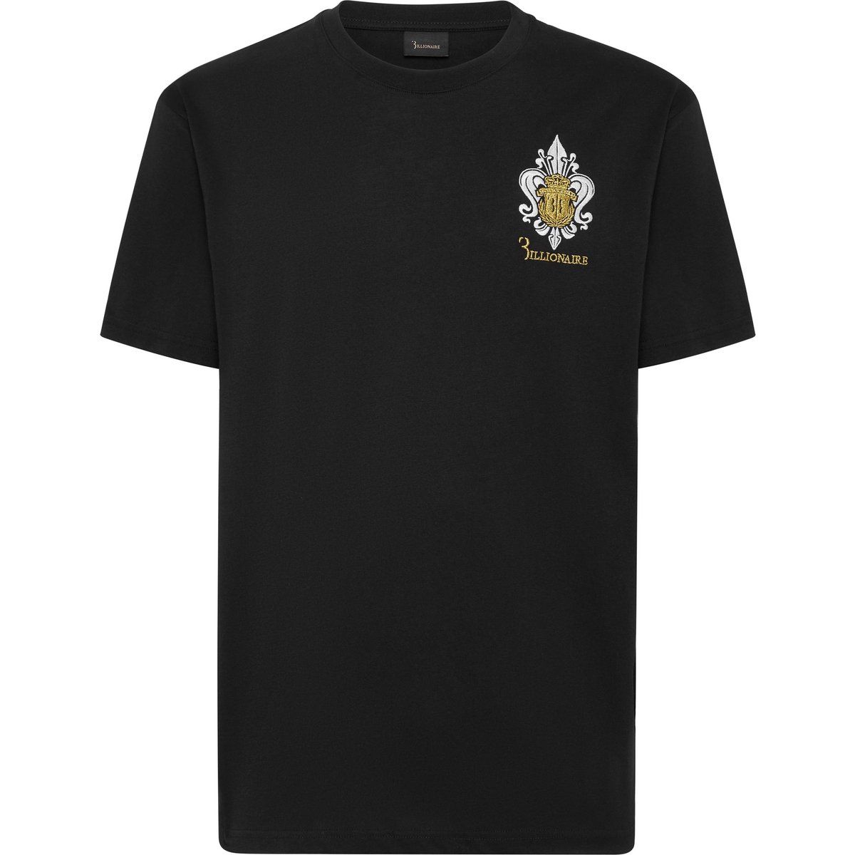 T-Shirt mit Fleur-de-Lis Wappenstickerei