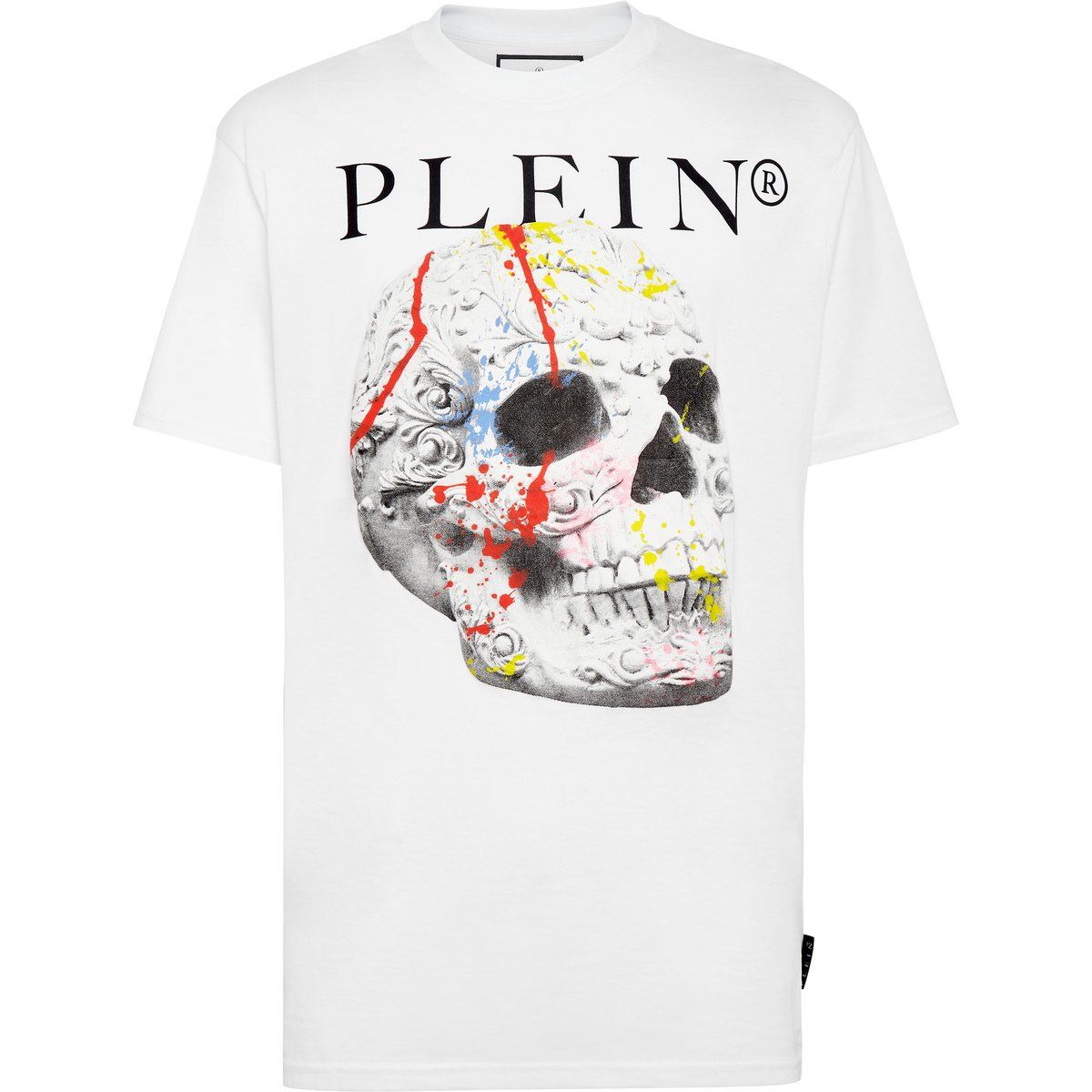 Baumwoll-T-Shirt mit Totenkopf-Grafikprint