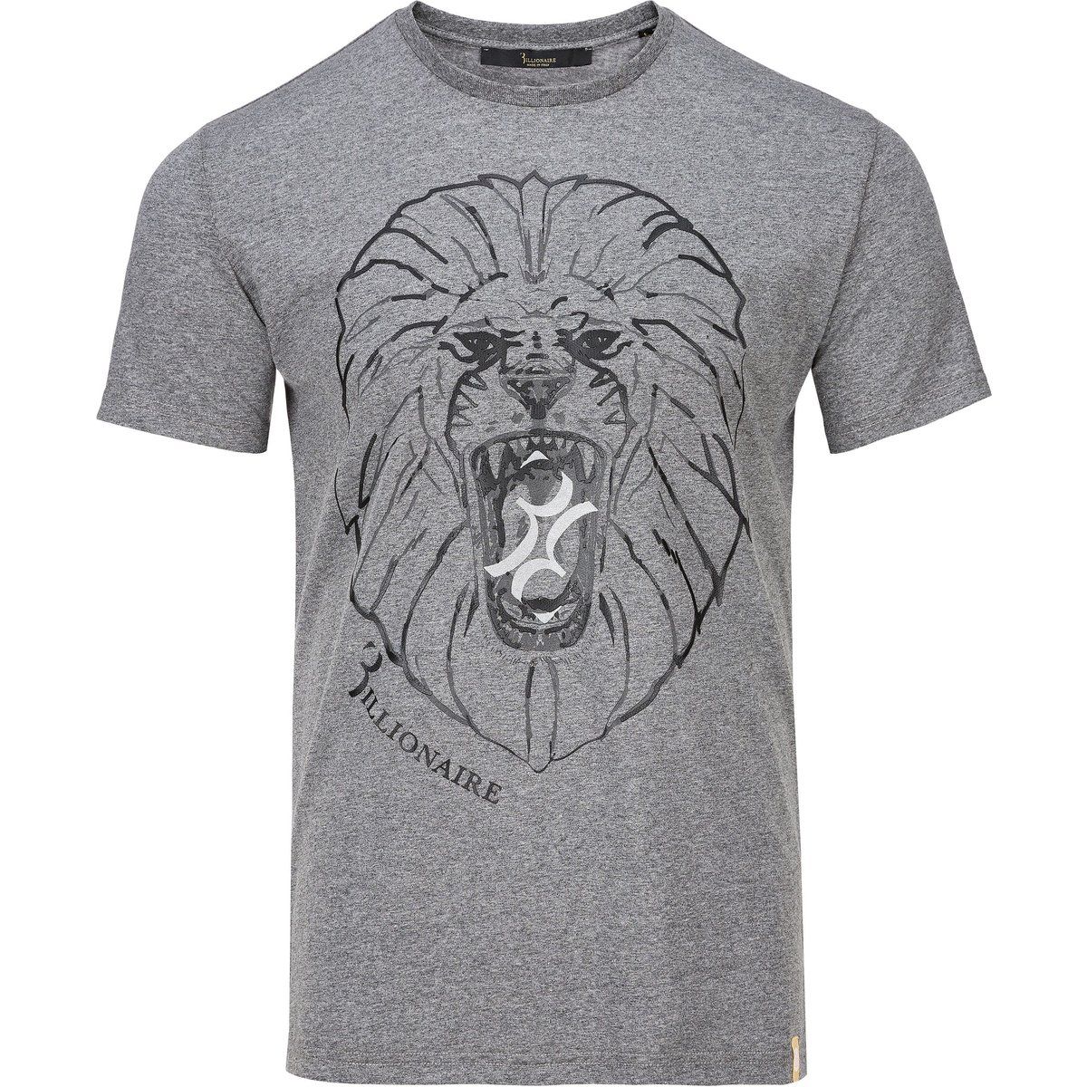 Baumwoll-T-Shirt mit Löwen-Grafikprint